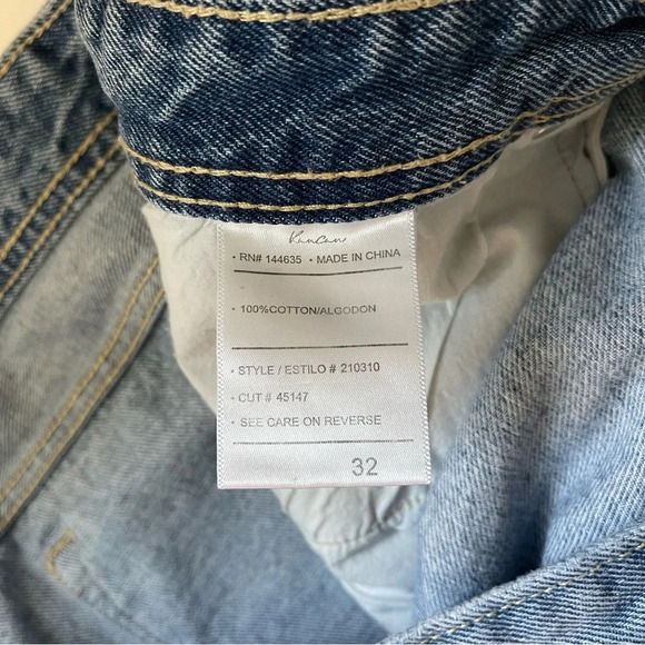 KanCan 100% Cotton Nonstretch Light Wash Ripped Straight Leg Jeans 32 Women’s - Picture 13 of 14